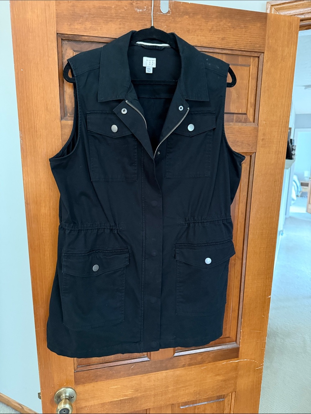a new day Black Sleeveless Utility Vest